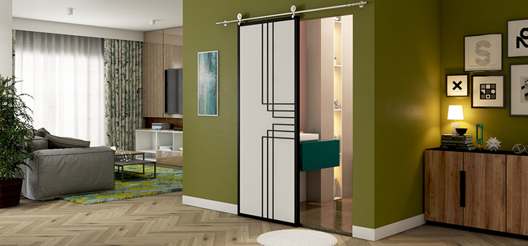 sliding bathroom door installation in Agoura Hills
